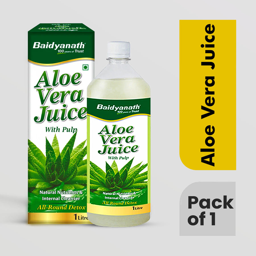 Baidyanath aloe vea juice pack of 1 bottel and box