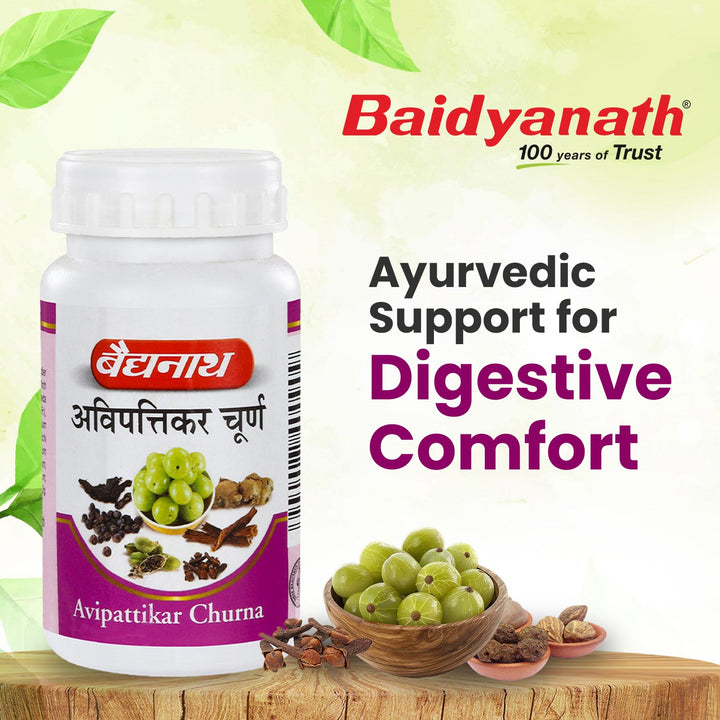 Baidyanath Avipattikar Churna - 60 gm | Helpful in Hyper-Acidity & Indigestion (Pack of 2)
