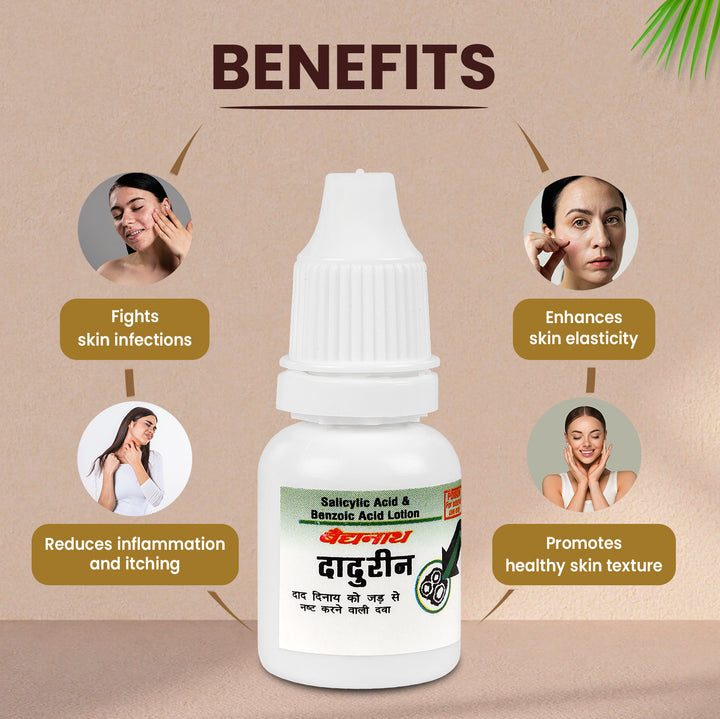 Baidyanath Dadurin Lotion Helps in Skin infections and other skin diseases 10ml (Pack of 10)