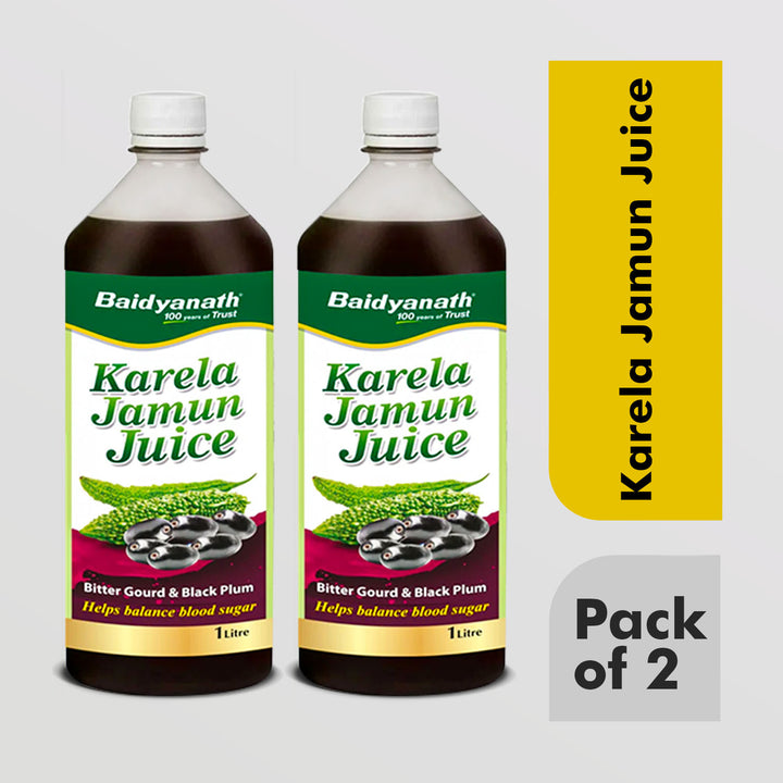Baidyanath Karela Jamun Juice -1000ml | Natural Remedy for Blood Sugar Management |Good for Diabetic Care