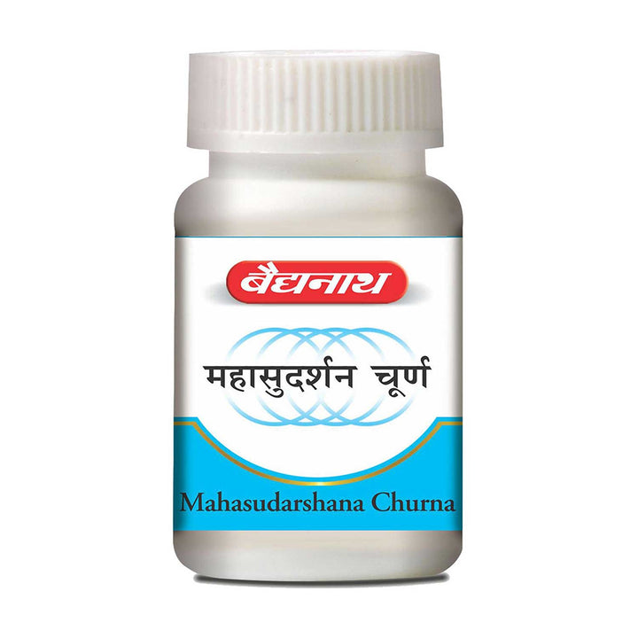 Baidyanath Mahasudarshana Churna, bottle.