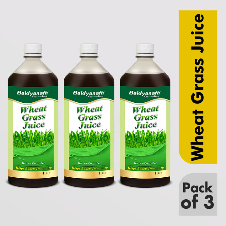 Baidyanath Wheatgrass Juice 1 L – Natural Detoxifier - Herbal Supplement to Help boost Immunity, Purifies blood Improves digestion & metabolism