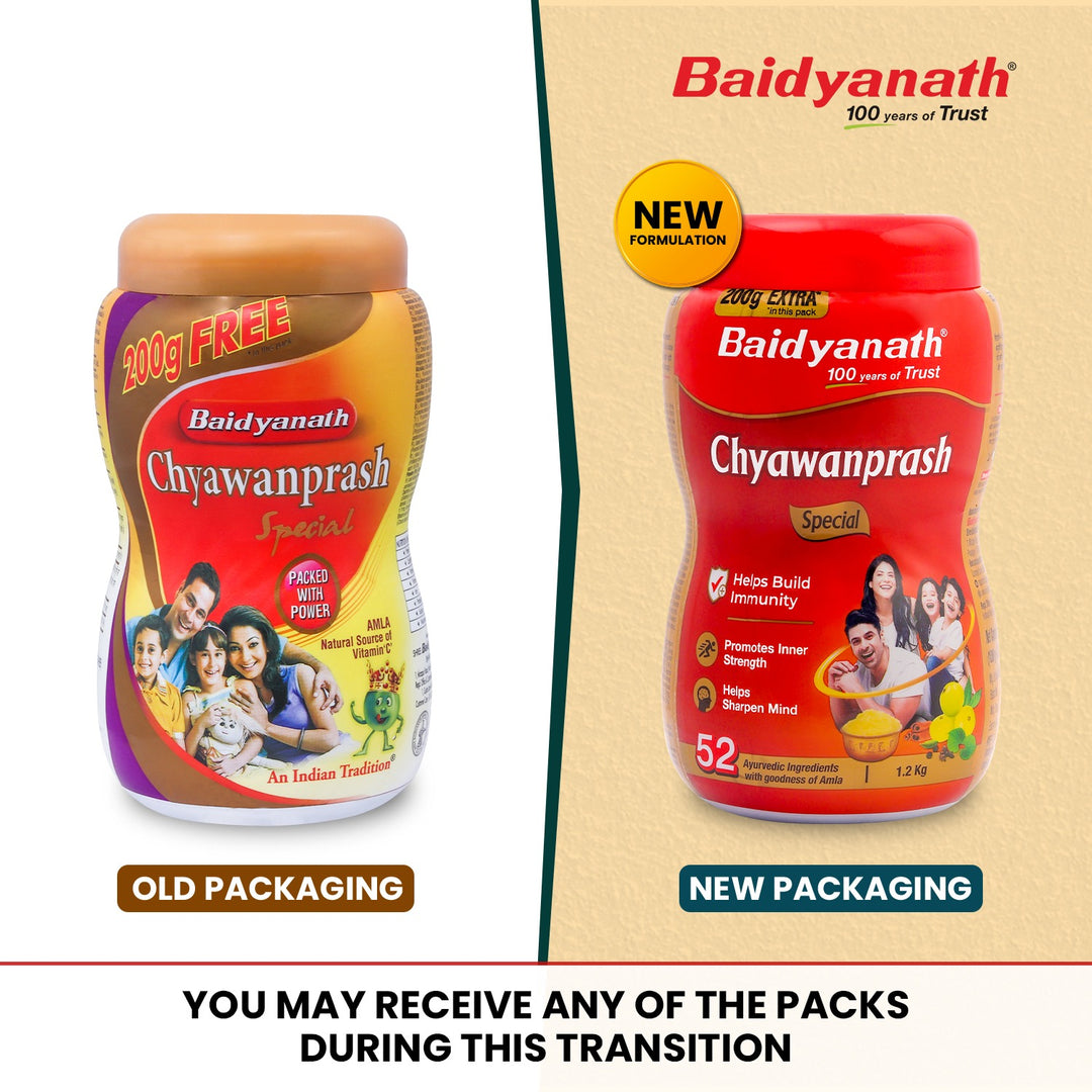 Baidyanath chyawanprash special new vs old packing