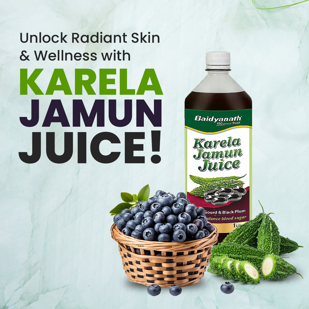 Baidyanath Karela Jamun Juice -1000ml | Natural Remedy for Blood Sugar Management |Good for Diabetic Care