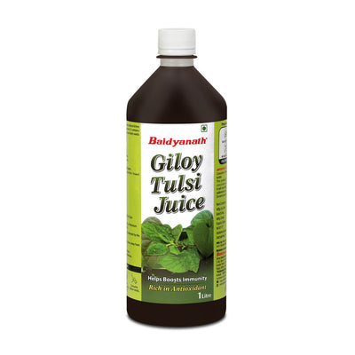 Baidyanath Giloy Tulsi Herbal Juice - 1000ml | Helps Boost Immunity & Promotes Good Health | Supports Respiratory Wellness (Pack of 1)