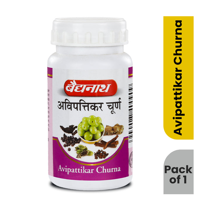 Baidyanath Avipattikar Churna - 60 gm | Helpful in Hyper-Acidity & Indigestion (Pack of 2)