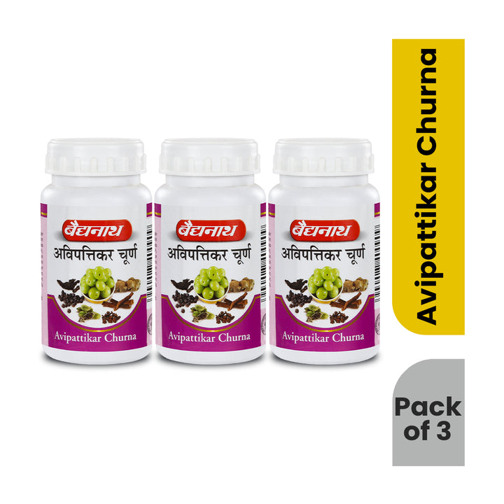 Baidyanath Avipattikar Churna - 60 gm | Helpful in Hyper-Acidity & Indigestion (Pack of 2)