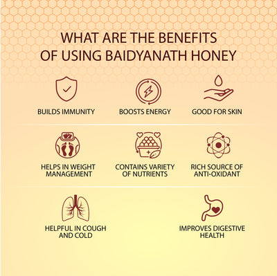 Baidyanath Honey | C4 Approved, Unadulterated, Pure Honey (500 g)