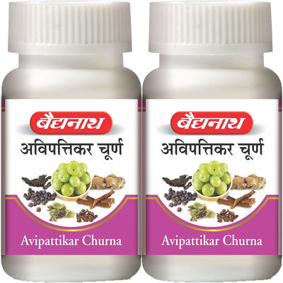 Baidyanath Avipattikar Churna - 60 gm | Helpful in Hyper-Acidity & Indigestion (Pack of 2)