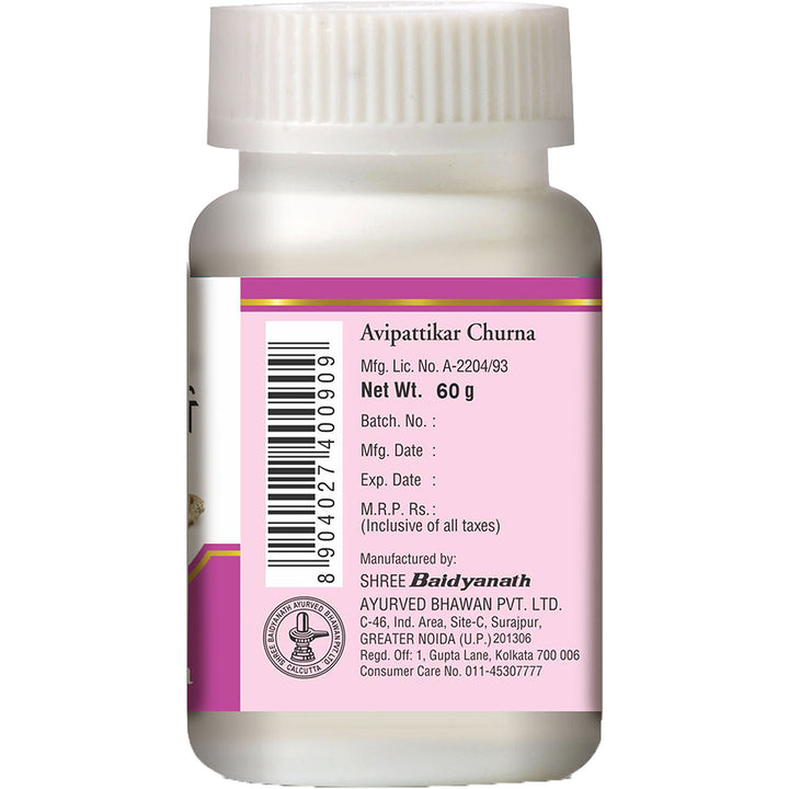 Baidyanath Avipattikar Churna - 60 gm | Helpful in Hyper-Acidity & Indigestion (Pack of 2)