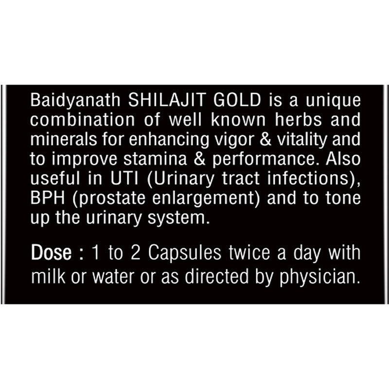 Baidyanath Shilajit Gold 20 Cap 4