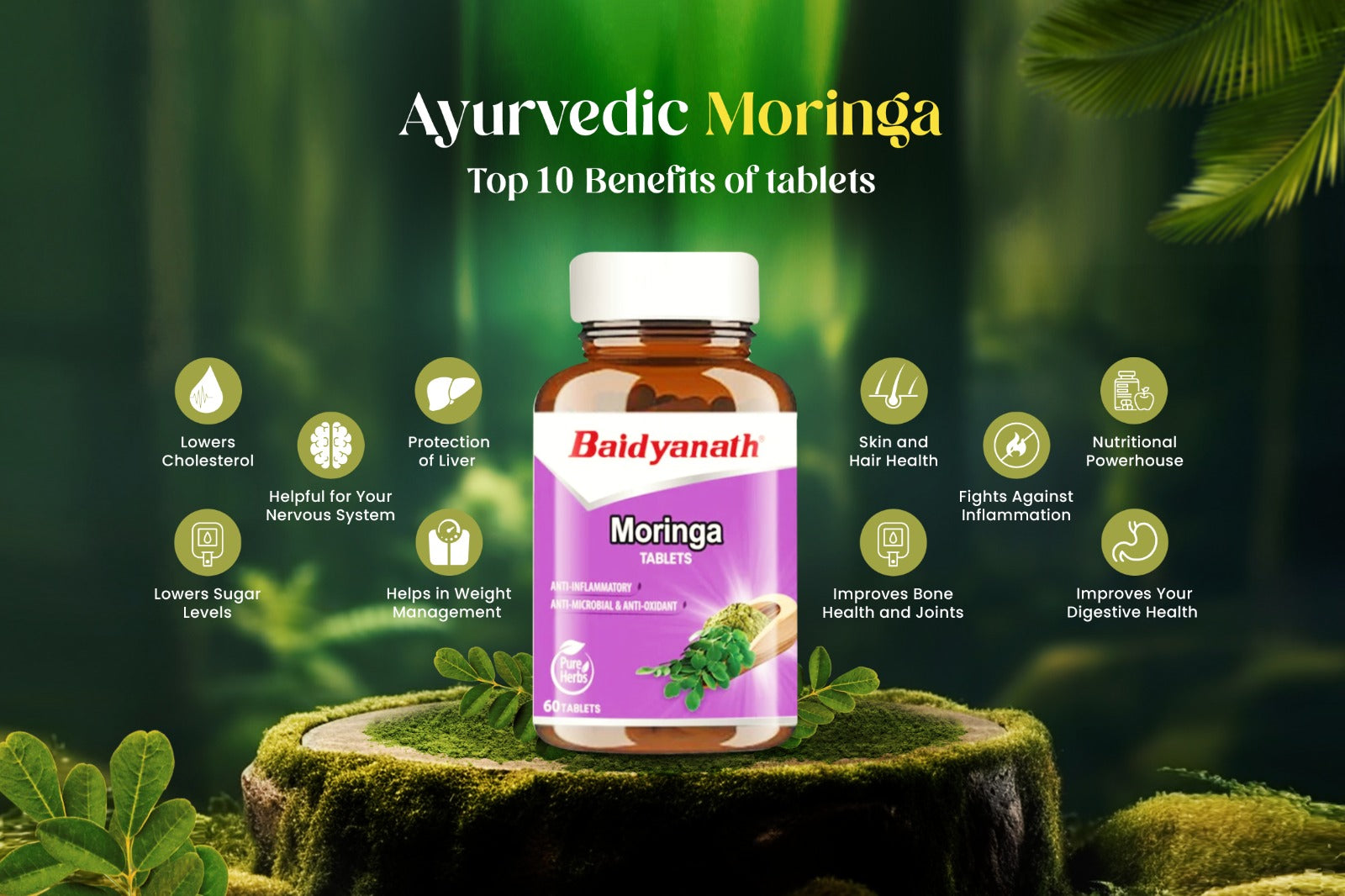 Top 10 Benefits of Ayurvedic Moringa Tablets Baidyanath Ayurved