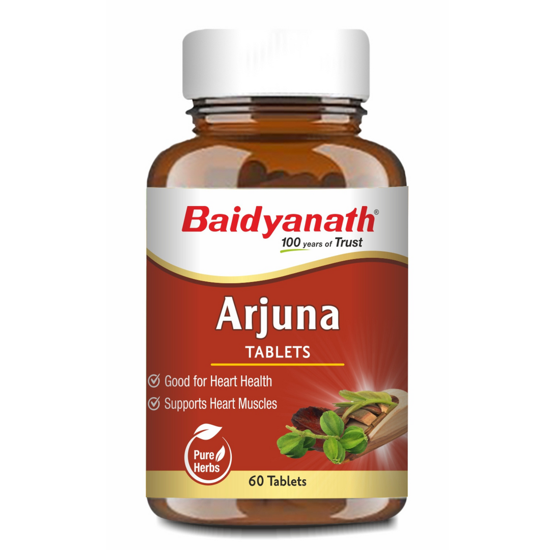 Baidyanath Arjuna Tablets 60 Tabs for Healthy Heart | Helps to maintains Blood & pressure Sugar Level