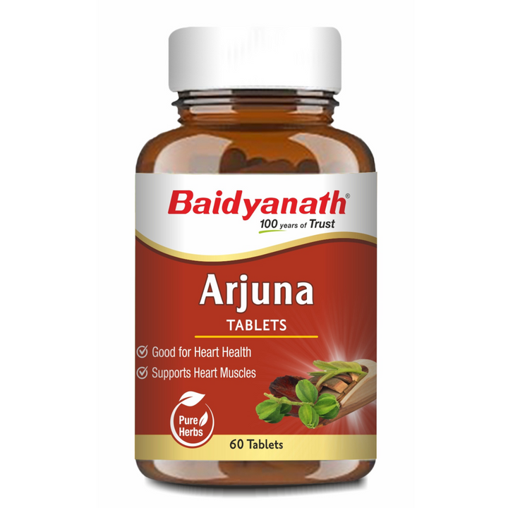 Baidyanath Arjuna Tablets 60 Tabs for Healthy Heart | Helps to maintains Blood & pressure Sugar Level