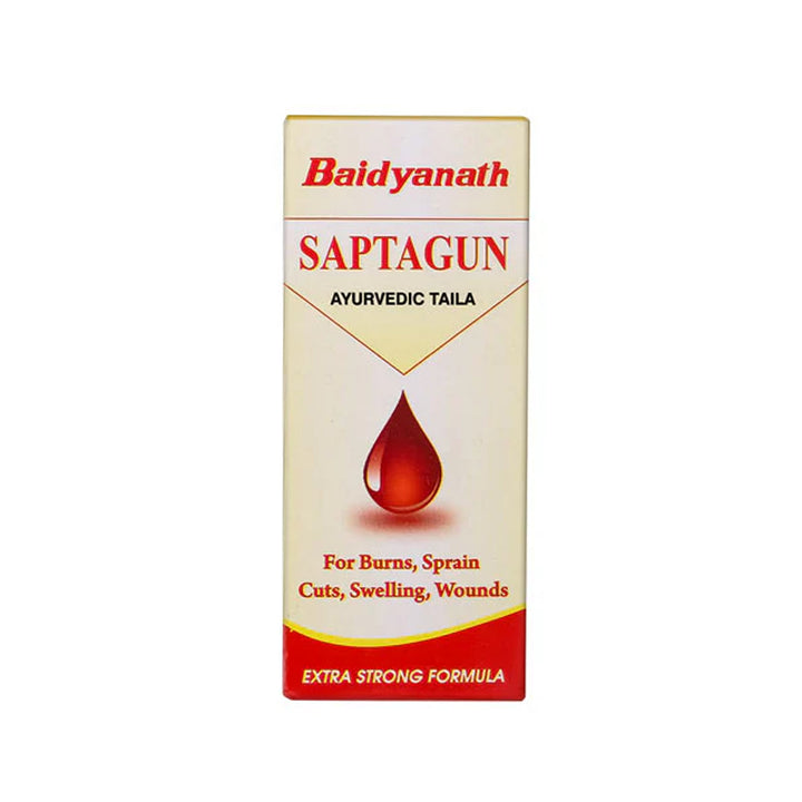 Baidyanath Saptagun Tel - 50 ml | Helps in General body pain| Useful in Sprain, Burns, Sores , Wounds & Swelling (Pack of 1)