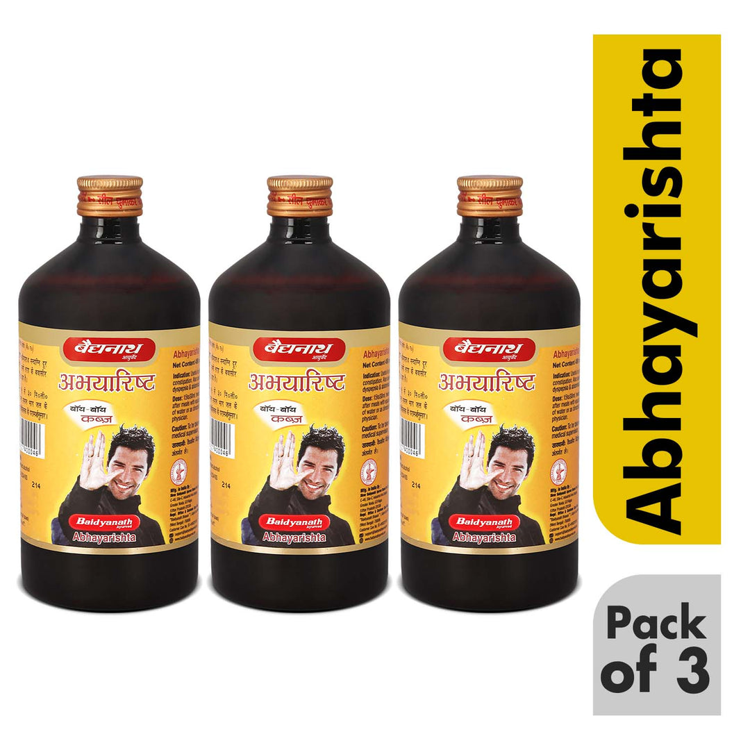 Baidyanath Abhayarisht - 450 ml | Useful in Piles, Constipation and Abdominal Pain Relief