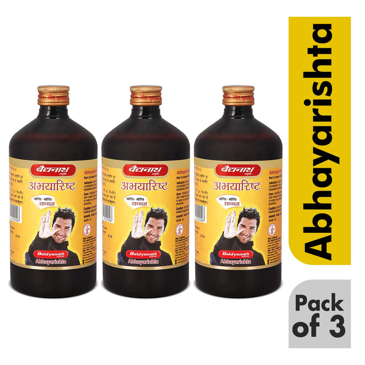 Baidyanath Abhayarisht - 450 ml | Useful in Piles, Constipation and Abdominal Pain Relief