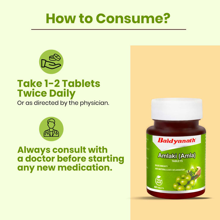 Baidyanath Amlaki (Amla) Tablets (60 Tablets)