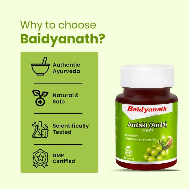 Baidyanath Amlaki (Amla) Tablets (60 Tablets)