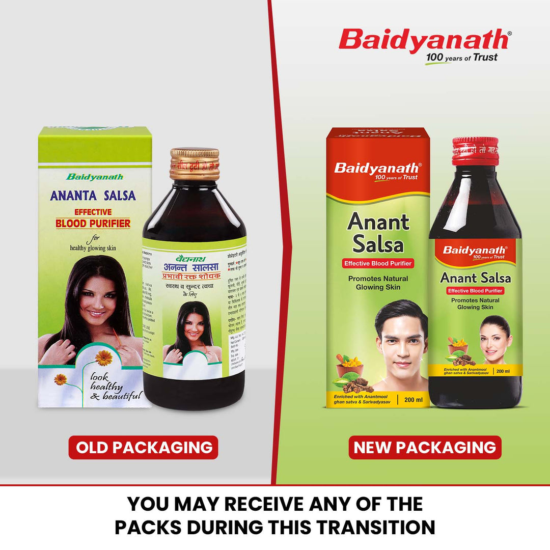 Baidyanath Anant Salsa an effective blood purifier for healthy glowing skin 200 ml