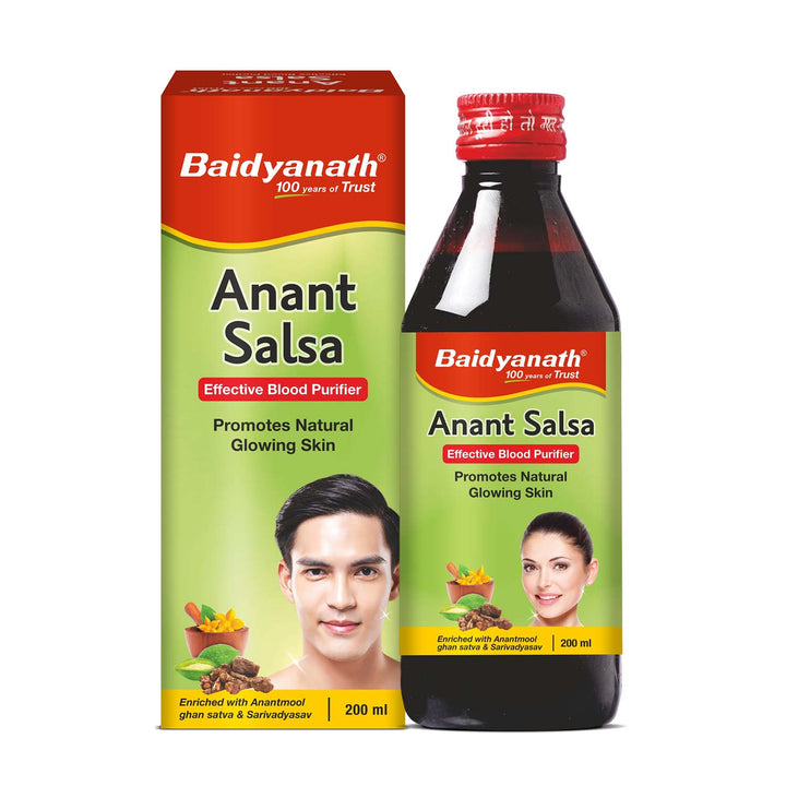 Baidyanath Anant Salsa an effective blood purifier for healthy glowing skin 200 ml