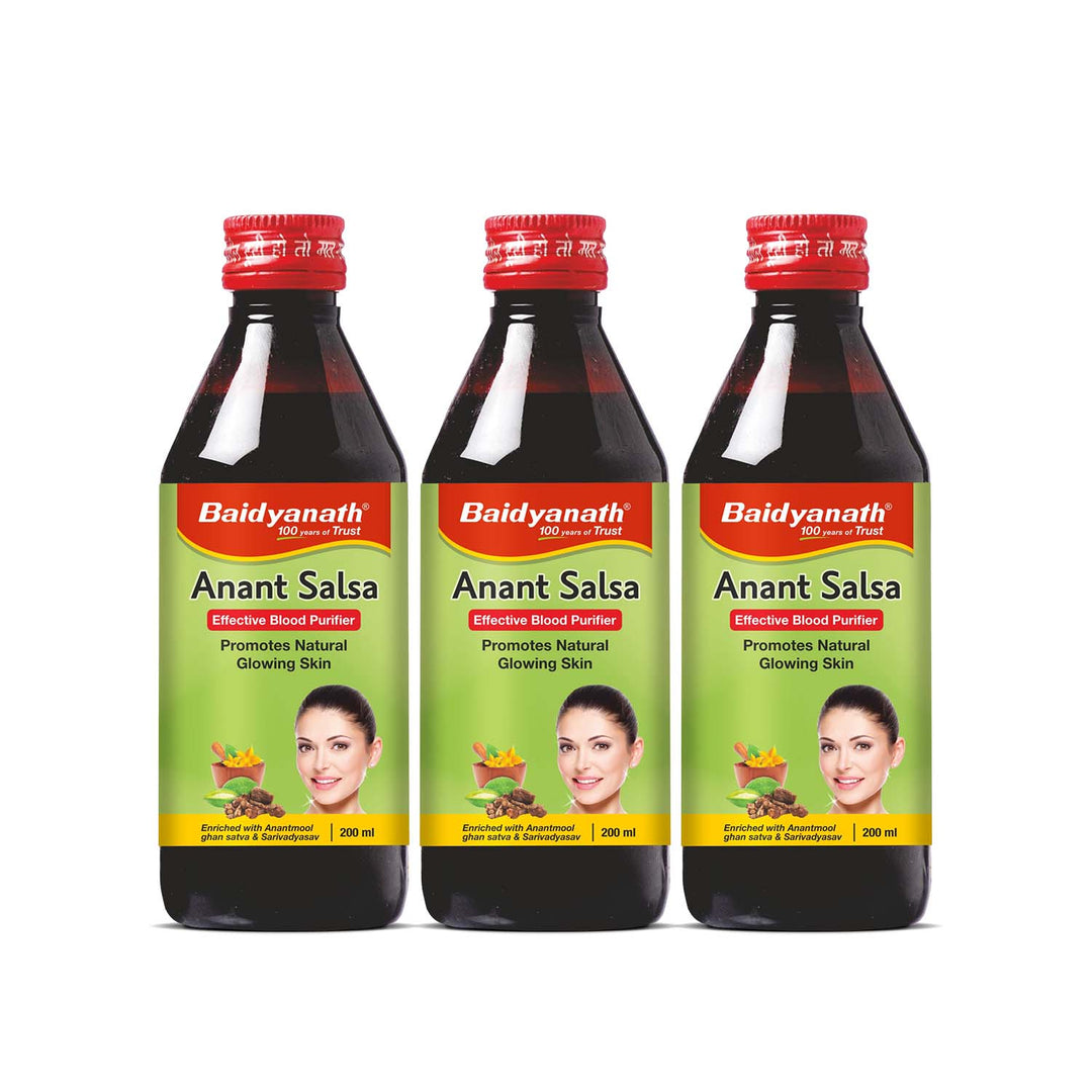 Baidyanath Anant Salsa an effective blood purifier for healthy glowing skin 200 ml