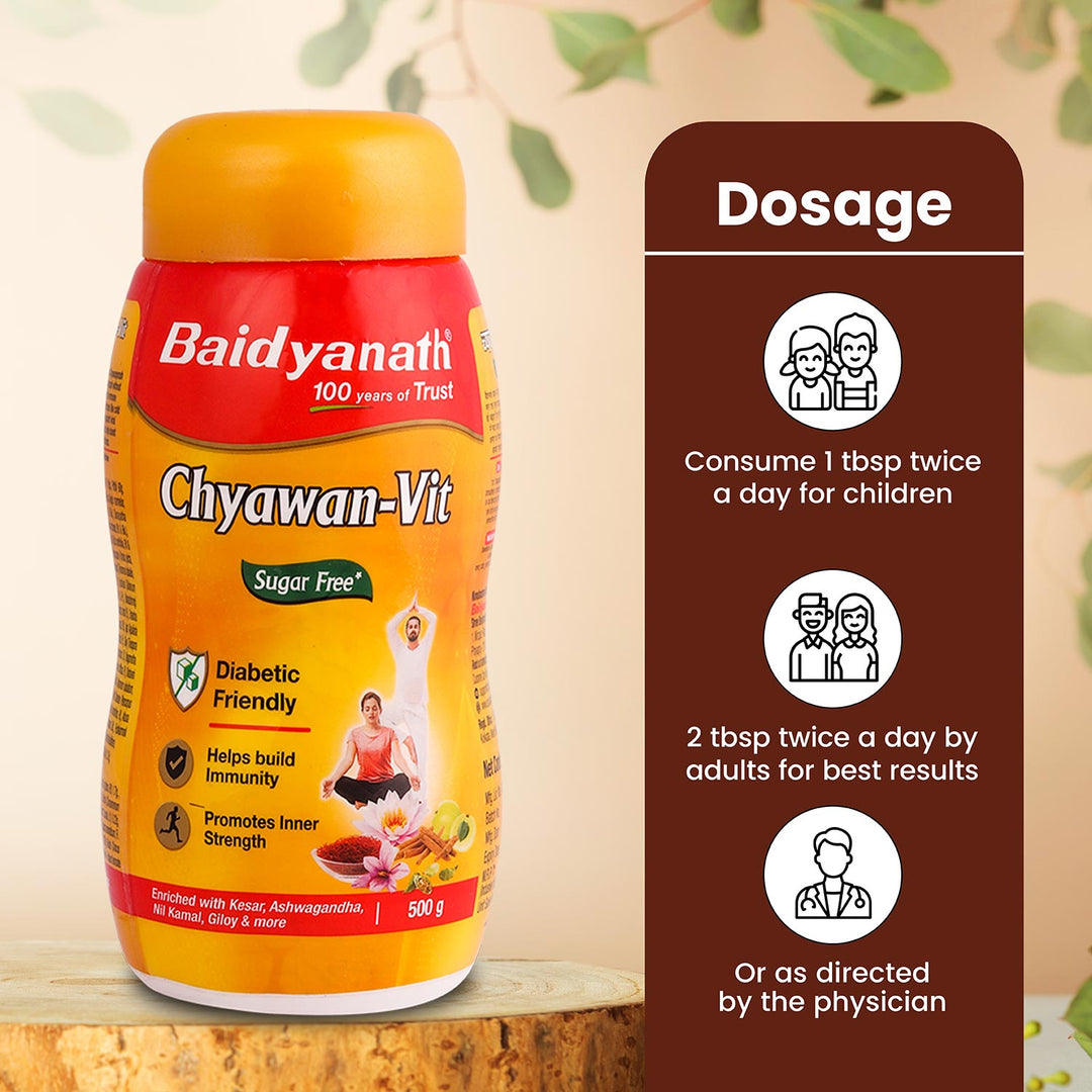 Baidyanath Sugarfree Chyawan-Vit Specially Formulated Chyawanprash With No Added Sugar- With Benefits Of Amla, Ashwagandha And Almonds| Ayurvedic Immunity Booster
