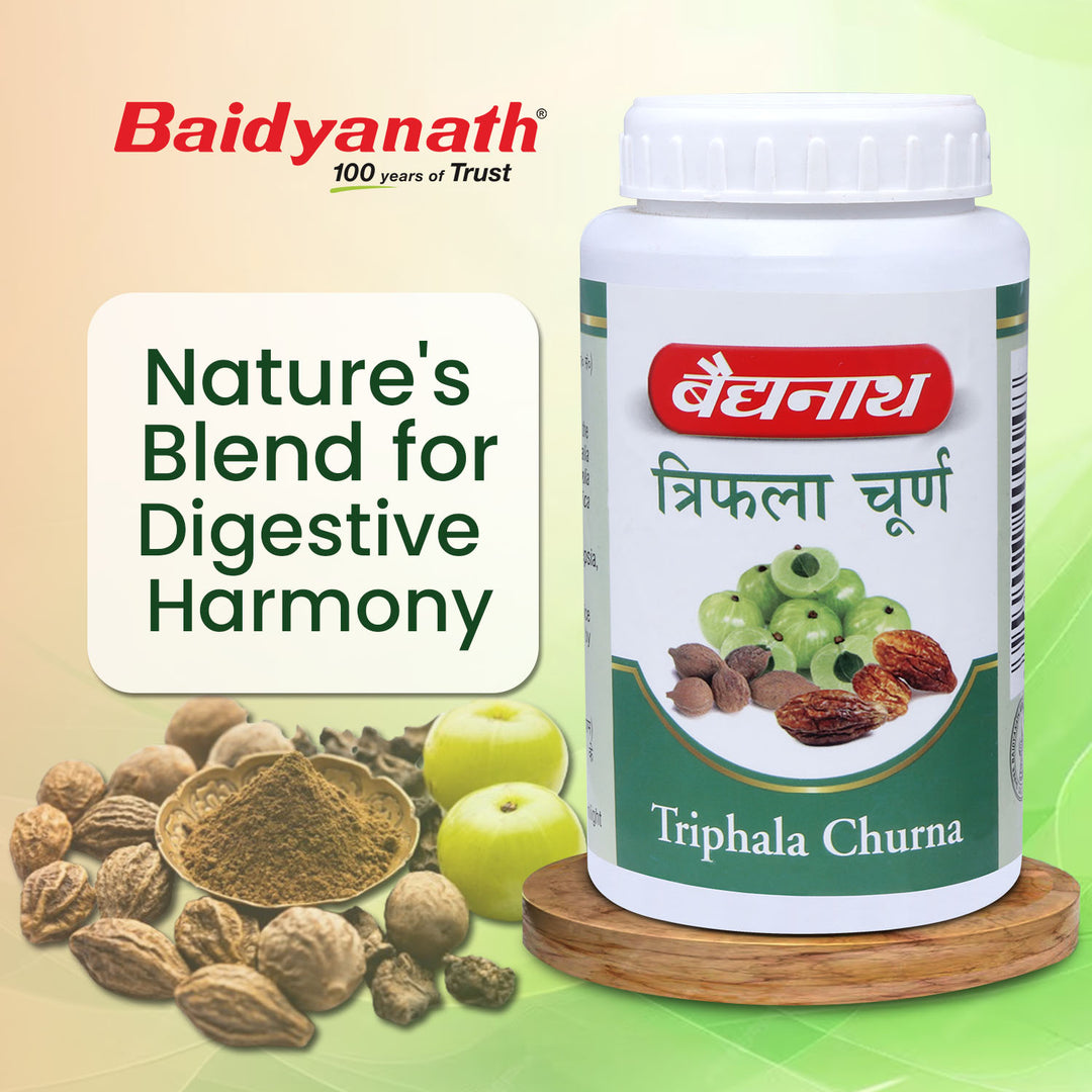 Baidyanath Triphala Churna- 240g | Help to Improve Bowel Movement & Indigestion, Constipation and Digestive Disorders