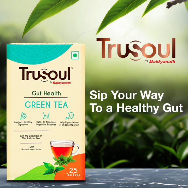 TruSoul By Baidyanath Natural Herbal Gut Health Green Tea- 25 bags