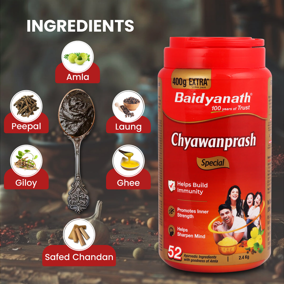 Baidyanath Chyawanprash Special 2 kg with 400 Gram Extra (2400g)