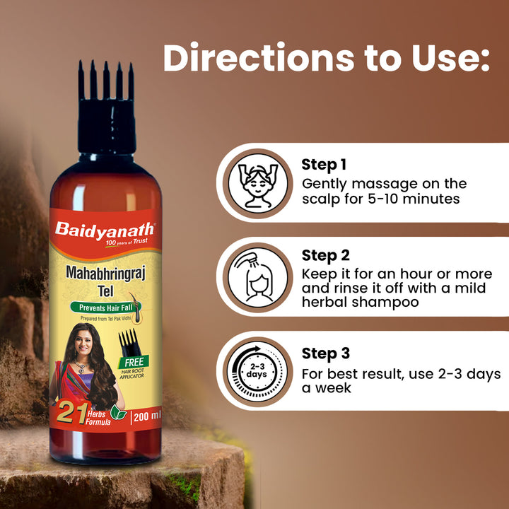 Baidyanath Mahabhringraj Ayurvedic Hair Oil (200 ml)