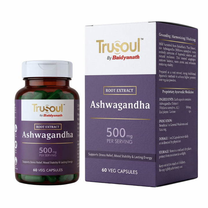 Trusoul By Baidyanath Ashwagandha - 60 Veg Capsules