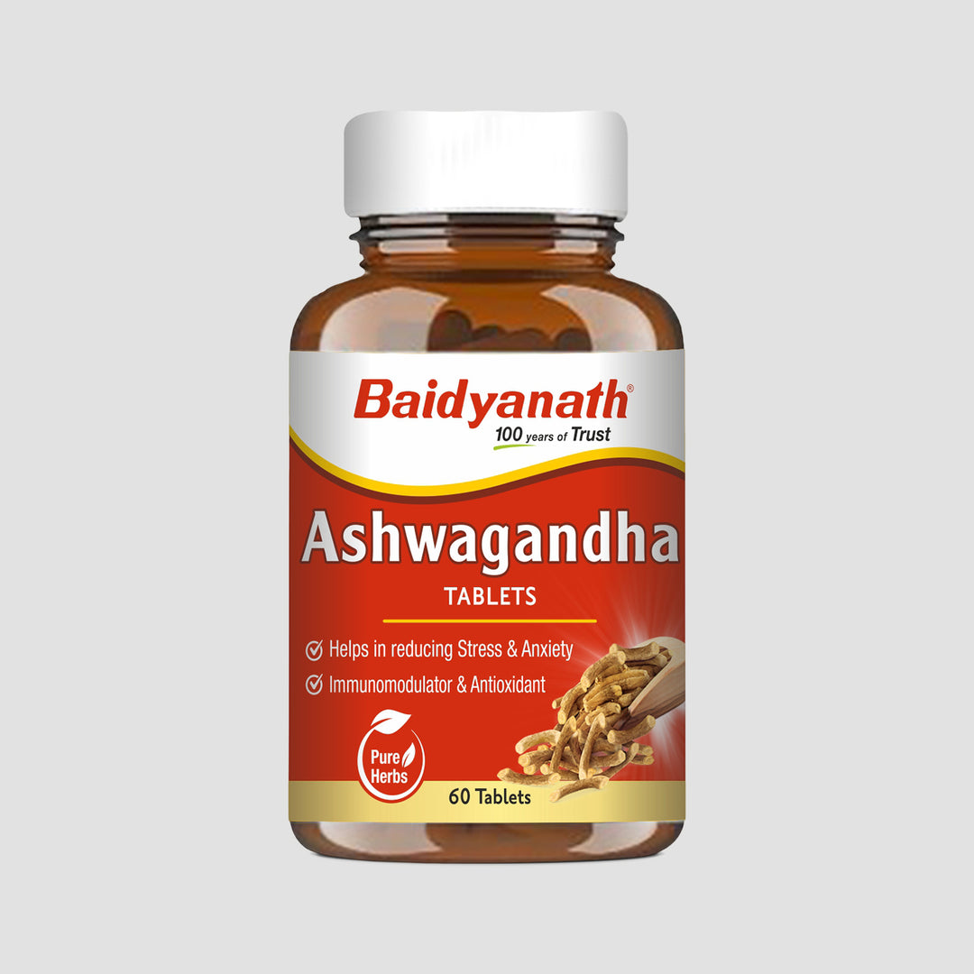 Baidyanath Ashwagandha- General Wellness Tablets (60 Tab) | Rejuvenates Mind and Body