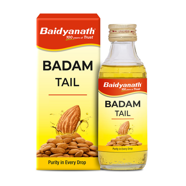 Baidyanath badam tail box and bottle