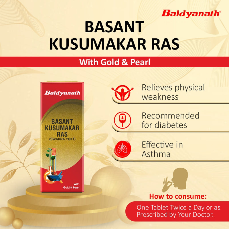 Baidyanath Basant Kusumakar Ras (100 Tablets)