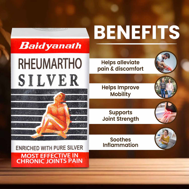 Baidyanath Rheumartho Silver 40 Capsules | Enriched with Pure Sliver