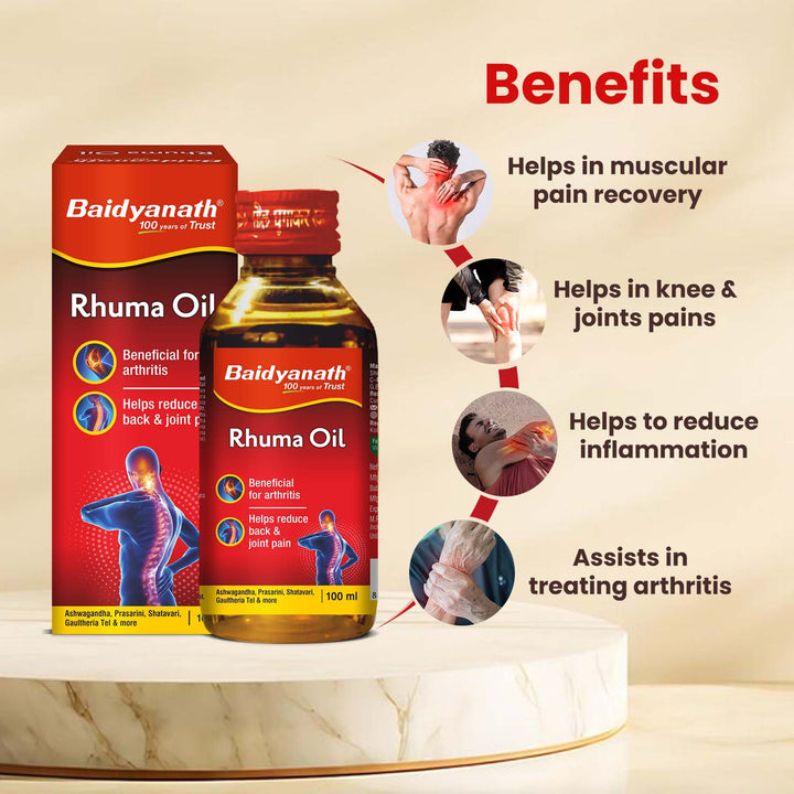 Baidyanath Rhuma Oil, helps in Knee and Joints Pains 100 ml