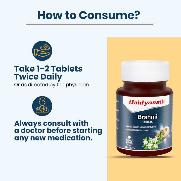 Baidyanath Brahmi Tablets (60 Tablets)