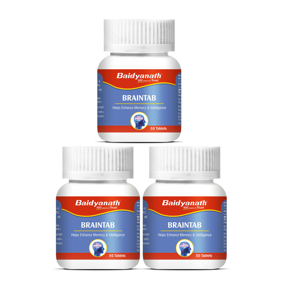 Baidyanath Braintab helps in Stress and Loss of Memory 50 Tablets