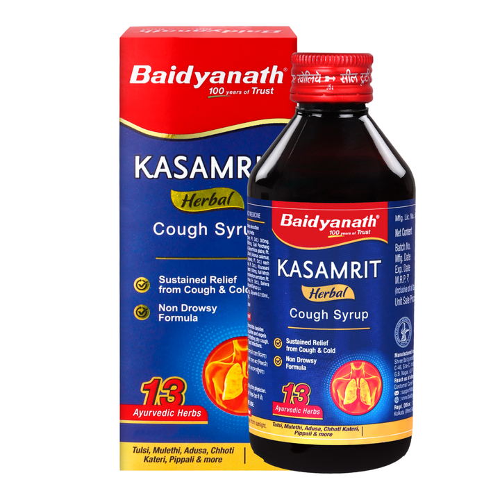 Baidyanath Kasamrit Herbal and Ayurvedic Cough Syrup (200 ml)