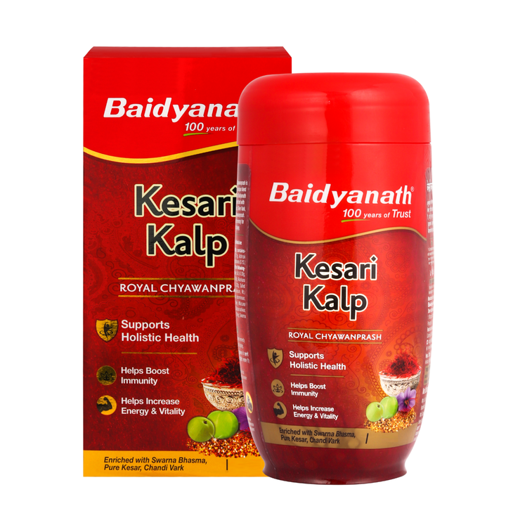 Baidyanath Kesari Kalp Royal Chyawanprash (500 g) | Ayurvedic Immunity and Energy Booster Infused with Gold & Saffron | Ayurvedic Health supplement