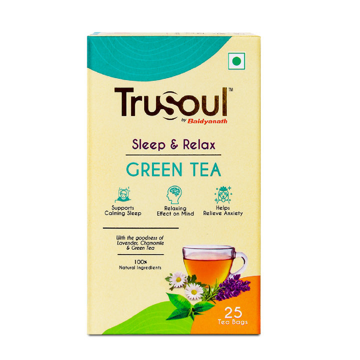 TruSoul By Baidyanath Natural Herbal Sleep and Relax Green Tea-25 bags