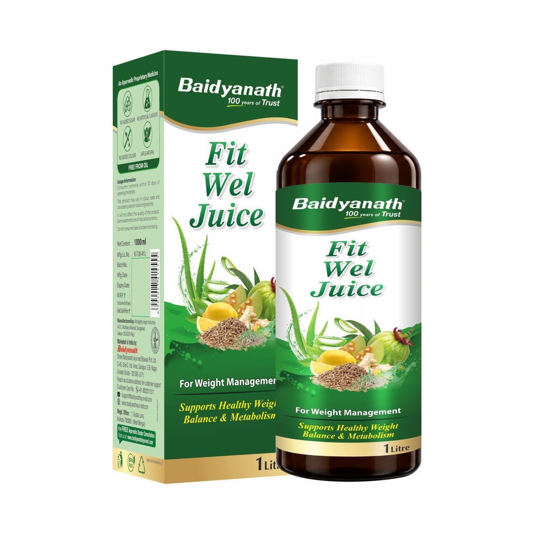 Baidyanath Fit Wel Juice – 1 Litre | Ayurvedic Juice for Weight Management & Wellness