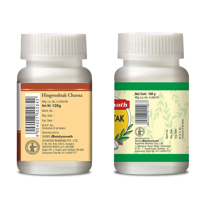 Baidyanath Gas & Flatulence Care Combo- Gaisantak Bati 100 GM, Hingwashtak Churna 120 GM  (Pack of 2)