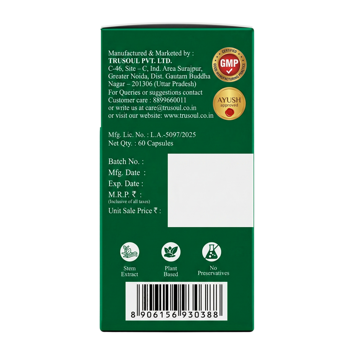 Trusoul By Baidyanath Pure Hadjod - 60 Veg Capsules