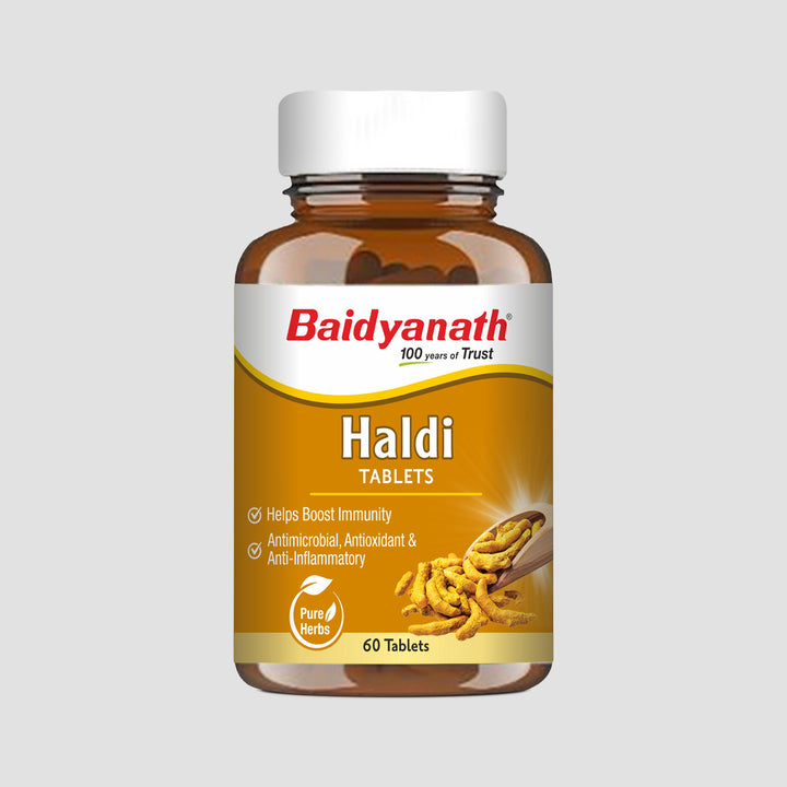 Baidyanath Haldi Tablets - 60Tablet | Natural Haldi Extract | Helps Boost Immunity, Blood Cleansing & Skin Problems