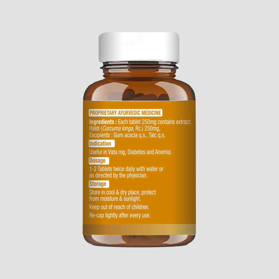 Baidyanath Haldi Tablets - 60Tablet | Natural Haldi Extract | Helps Boost Immunity, Blood Cleansing & Skin Problems