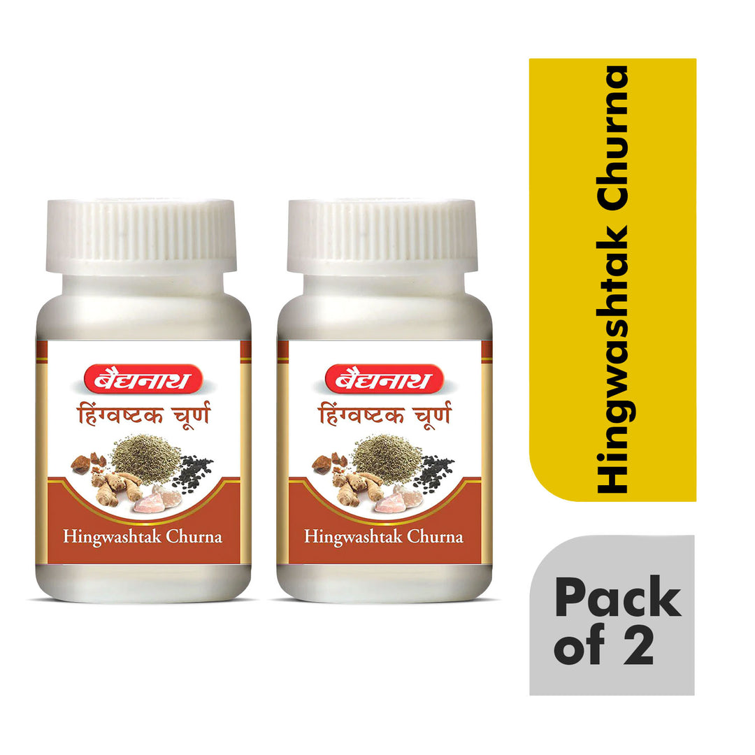 Baidyanath Hingwashtak Churna - 120 gm | Effective Gastric Stimulant & Digestive Remedy | Helps in loss of Appetite, Indigestion,Stomach-ache and Loss Of Taste (Pack of 1)