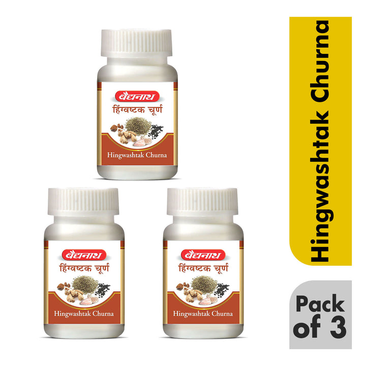 Baidyanath Hingwashtak Churna - 120 gm | Effective Gastric Stimulant & Digestive Remedy | Helps in loss of Appetite, Indigestion,Stomach-ache and Loss Of Taste (Pack of 1)