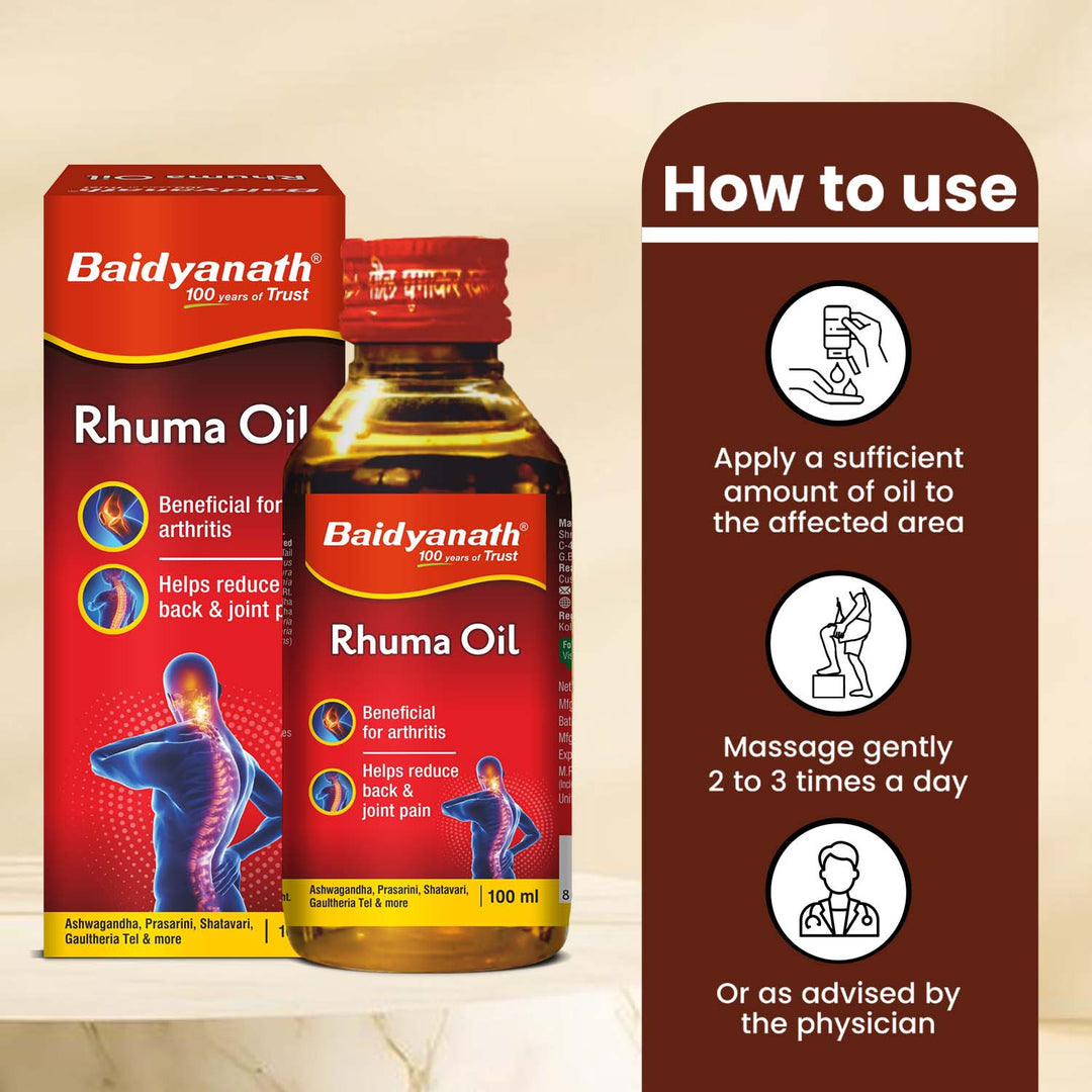 Baidyanath Rhuma Oil, helps in Knee and Joints Pains 100 ml